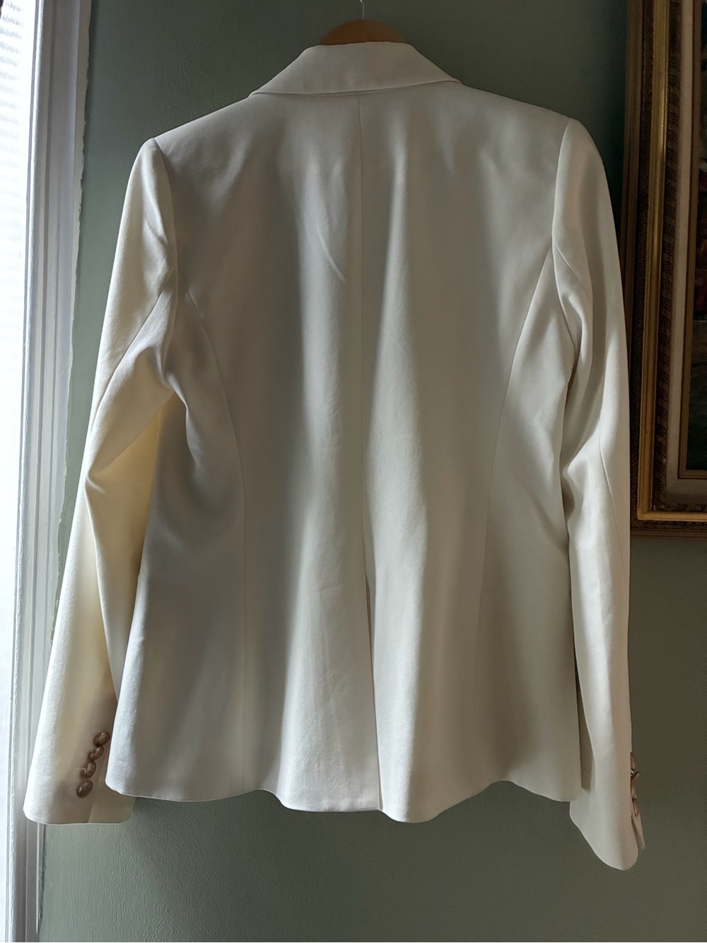 Express Cream Double-Breasted Blazer with Gold Buttons, Women size S - Picture 4 of 7